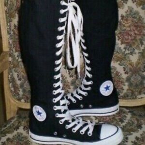Converse All Star Chuck Taylor Black Knee Highs